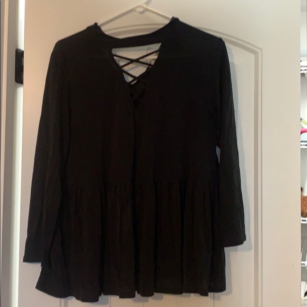 Black silk top